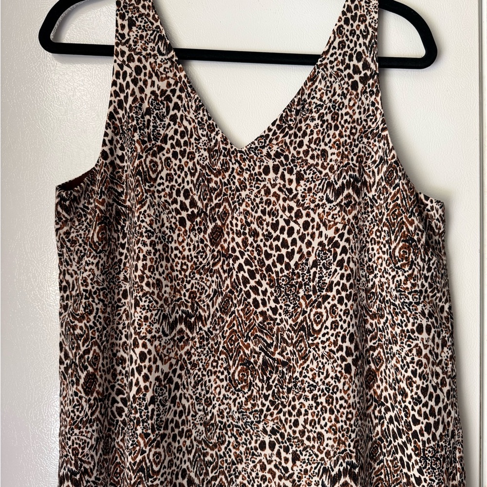 Lilly Pulitzer Leopard Print V-Neck Tank - Brown, Cream & Black - Picture 3 of 5
